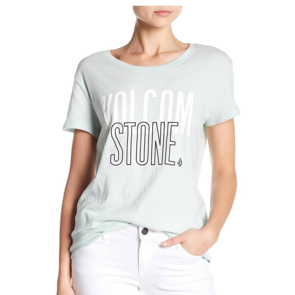 Volcom Graphic Logo T Shirt mint green S